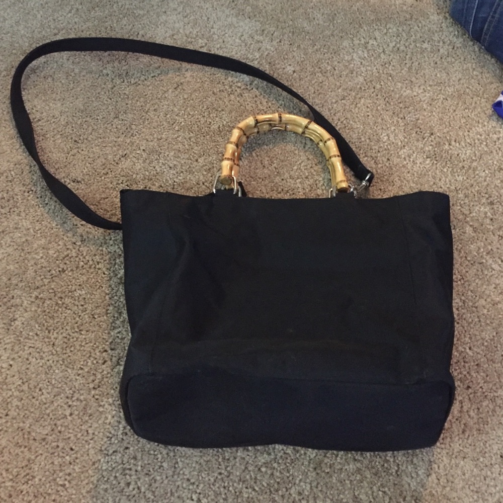 bamboo‎ handled bag